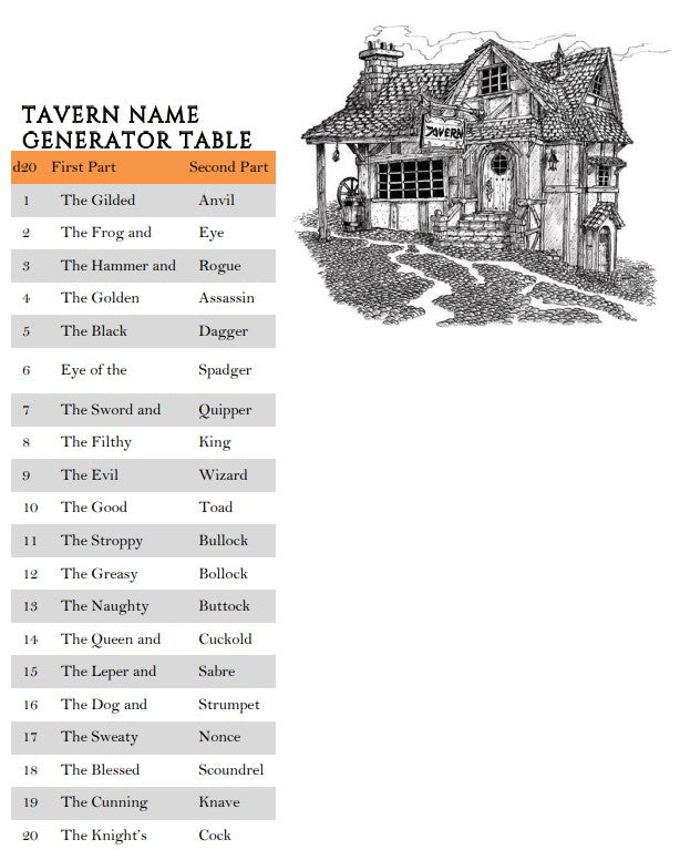 TAVERN GENERATOR