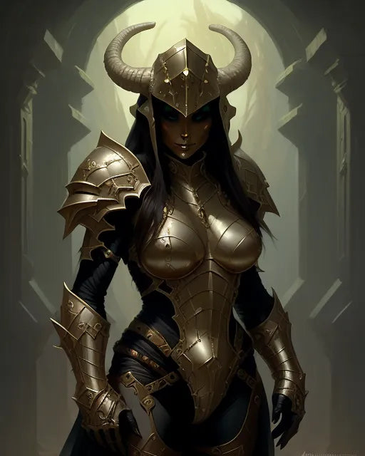 A female Warrior in Armour